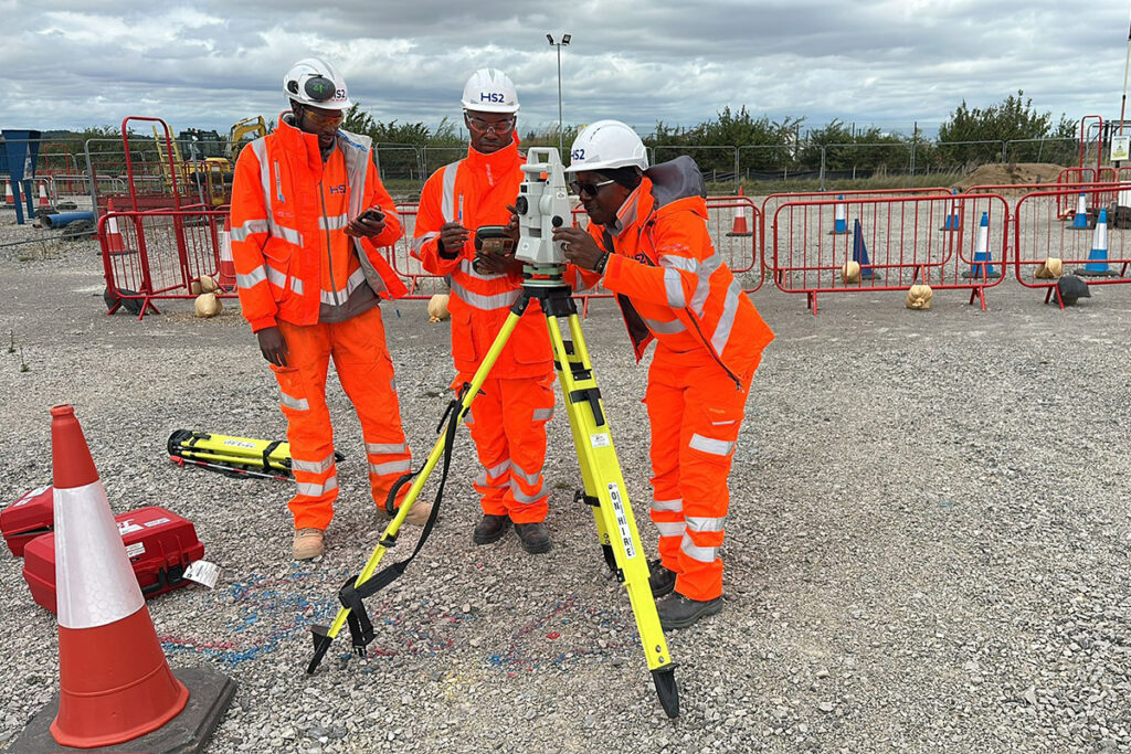 A team gathering data in the training ground A team gathering data in the training ground
