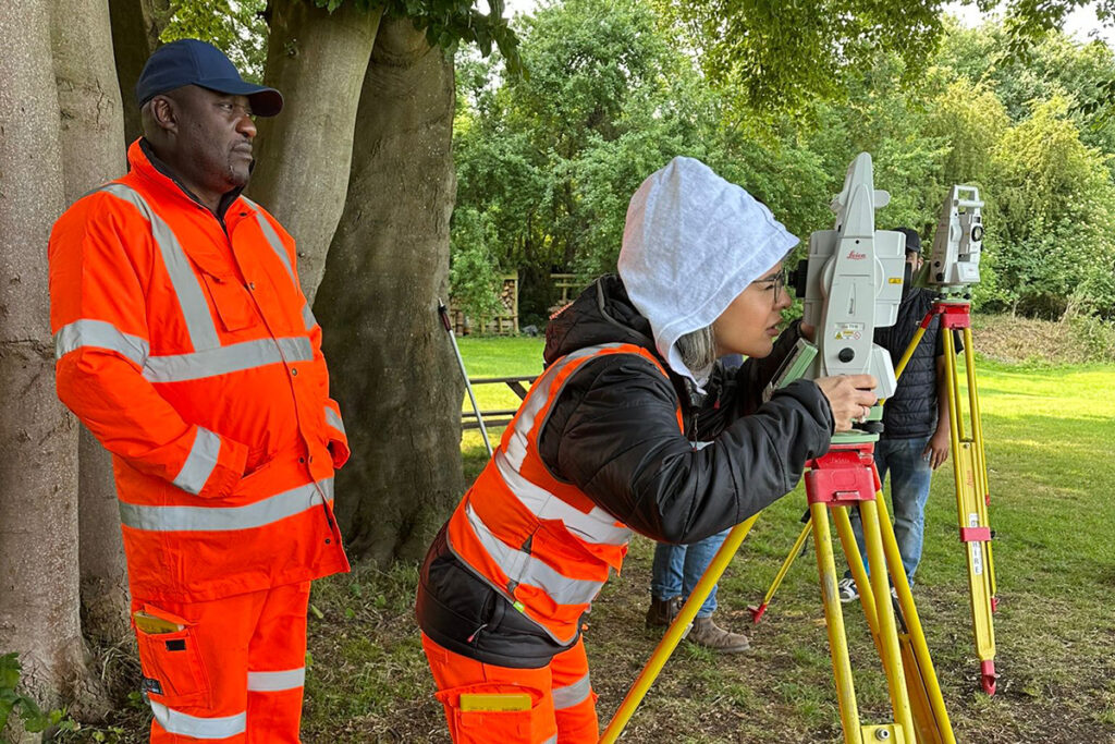 Taking it in turn mastering the controls of the Robotic Total Station Taking it in turn mastering the controls of the Robotic Total Station